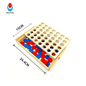 Set da Gioco Gigante in Legno Connect 4: Gioco da Tavolo Strategico per 2 Giocatori, Famiglia, Quattro in Fila, Combo <span class=keywords><strong>Tic</strong></span> Tac Toe - Product Image 6