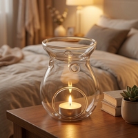 Lampes à parfum en verre borosilicate tendance, brûleurs d'huiles essentielles, diffuseurs d'huiles essentielles, purification de l'air pour la décoration de la chambre