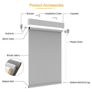 Hiện đại nhà thương mại sử dụng pháp cửa sổ con lăn màn rèm 28mm hạt dây chuỗi hoạt động Hướng dẫn sử dụng bền thân thiện với môi - Product Image 5