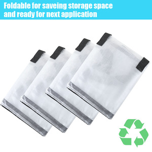 Sacs de déménagement HomeHacks, robustes, fermetures éclair solides, poignées, pliables, écologiques, sacs de rangement sous vide en PP tissé transparent - Product Image 6