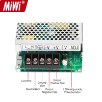 Carte d'alimentation industrielle S-75-24 à sortie unique 75W 24V SMPS haute efficacité CE