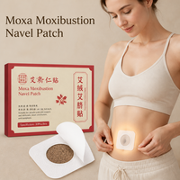 Patch de moxibustion personnalisable en usine pour le nombril, pansement à base de plantes non tissé pour les soins corporels à domicile