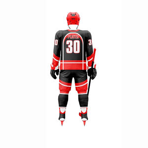 Uniformes de hockey sobre hielo por sublimación personalizados hechos en fábrica, uniformes de hockey sobre hielo con impresión de logotipo personalizado - Product Image 5