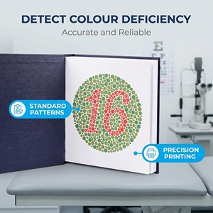 Livre d'optométrie <span class=keywords><strong>Ishihara</strong></span> 38 cartes pour le <span class=keywords><strong>test</strong></span> de la Daltonisme et de la déficience chromatique ISHI-38-2 - Product Image 4