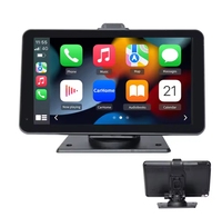Carplay tanpa kabel 7 inci layar mobil Apple, pemutar Video Multimedia mobil Android layar otomatis FM BT GPS 7 inci SUNWAYI P703
