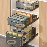 Petit support organisateur sous évier multi-usages coulissant armoire panier organisateur tiroir pour la maison cuisine étagère à épices organisateur
