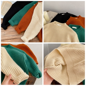 Children's <strong>Sweater</strong> 2022 Autumn Kids <strong>Boys</strong> Girls Korean Style Solid Color <strong>Sweater</strong> Children's Retro Pullover Knit Jumper - Product Image 2