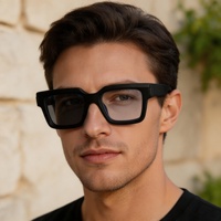 Nouvelles Lunettes de Soleil Photochromiques UV400 à Monture Carrée Pleine, Style Européen et Américain, pour Hommes, Idéales pour la Conduite en Extérieur - Collection 2026