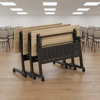 Meubles de bureau commerciaux, tables de formation et de conférence modernes en métal pliables et extensibles avec pieds en acier et roulettes