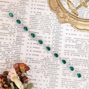 ขายส่งเครื่องประดับแฟชั่น สร้อยข้อมือเงินแท้ 92.5% ประดับมรกตสั่งทำพิเศษสำหรับวันวาเลนไทน์ - Product Image 5