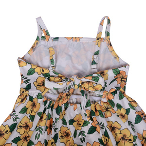 CD-3-1卸売カスタムイングランドスタイル竹/綿ガールズドレスフリル調節可能な肩紐バックボウ膝丈幼児用 - Product Image 4