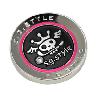 Marqueur de balle de golf magnétique en métal de haute qualité OEM, personnalisé, avec impression UV émaillée, logo vierge