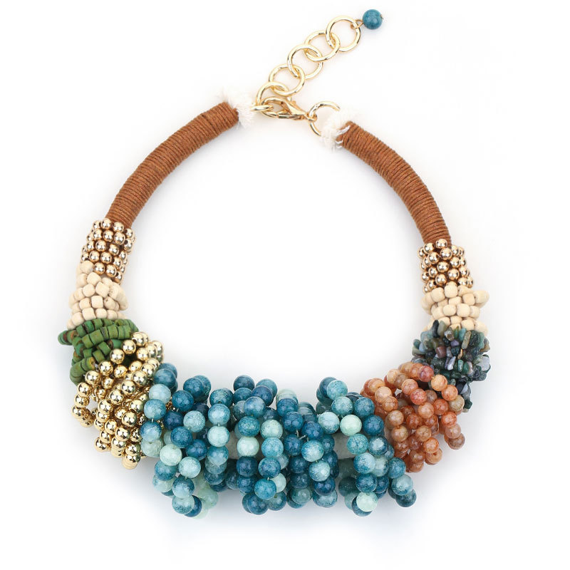 Bohemian Natural Stone Handmade Beaded Necklace