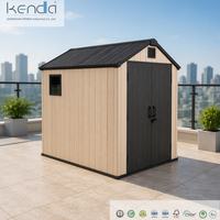 Abri de jardin extérieur KENDA OEM en plastique 6x8 pieds, garantie 10 ans, résistant aux typhons, 100 % recyclable, rangement pour cour et balcon