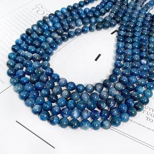 Großhandel natürliche AA Kyanit Halbe del stein lose Perlen für Schmuck herstellung Armbänder 15.5" - Product Image 3