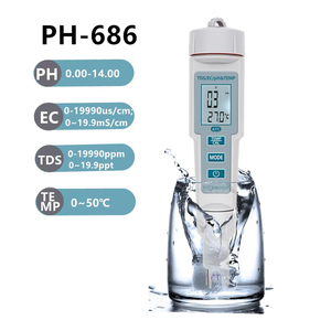 ปากกาวัดคุณภาพน้ำ 4-in-1 TDS EC PH/อุณหภูมิ สำหรับสระว่ายน้ำและระบบไฮโดรโปนิกส์ รุ่น PH-686 เครื่องวัดคุณภาพน้ำ 4 in 1 รุ่น PH-686 - Product Image 6