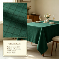 Tissu Brocart Tissé 100% Polyester Vente en Gros Usine Écologique Résistant à la Déchirure Largeur 98" (280cm) pour Tapisserie et Nappe d'Hôtel