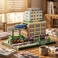 Set de Bloques de Construcción de Estructura Urbana Creativa, Estilo MOC, Kit de Construcción de Modelo Arquitectónico de Alta Precisión, Juguete de Ladrillos Encajables