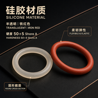 En stock : Anneaux toriques en silicone translucide, 4 mm de diamètre extérieur, 2 mm de diamètre intérieur, 1 mm de section transversale, 5000 pièces par paquet