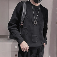 Pull en acrylique tricoté ample et élégant pour homme, collection automne/hiver 2025 – Bestseller décontracté à col rond, cool, stylé et tendance