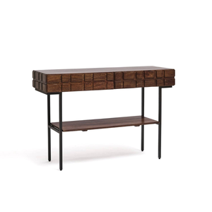 Elegante Mesa Consola de Madera Maciza para Sala de Estar, Mueble Tallado a Mano con Acabado Artesanal - Product Image 4