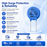 Varistor MOV de fabrication OEM, conforme RoHS et REACH, pour driver LED, réfrigérateur, climatiseur et machine à laver JEC