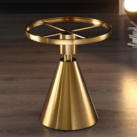 Table basse ronde simple moderne de luxe avec dessus en marbre Table d'appoint en acier de haute qualité pour meubles de salon à manger