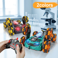 Offre Spéciale Voiture RC Métal 1612 4 Canaux Six Roues avec Lumières Cool, Pulvérisation d'Eau, 2.4G, Flip 360°, Cascade, Drift, Déformation, Chargeur Inclus, Jouet de Noël