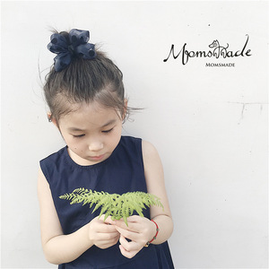 MOMSMADE เครื่องประดับผมเด็กใหม่สไตล์เกาหลีสำหรับเด็กผู้หญิง: ผ้าคาดผมผูกโบว์ลายจุดเย็บด้วยมือผ้าคาดผมผูกผม - Product Image 3