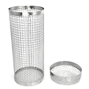 Tubo de filtro de malla metálica para ahumar barbacoas, accesorio redondo de acero inoxidable 304 para parrilla, utensilios para acampar - Product Image 2