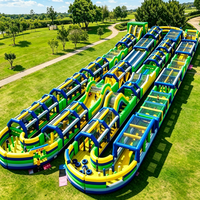 Parcours d'obstacles gonflable, toboggan d'aventure, trampoline, château gonflable, fête pour enfants, carnaval, directement de l'usine