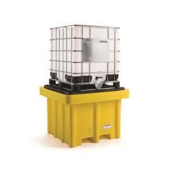 Tanque de seguridad de polietileno Fami con rejilla para contenedor de 1000 litros, unidad de contención amarilla con capacidad de 1050 litros - Product Image 3