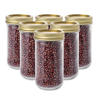 Vente en gros de bocaux en verre à large ouverture de 8 oz de qualité alimentaire pour le stockage à la maison de la confiture, du miel, des épices et des produits secs