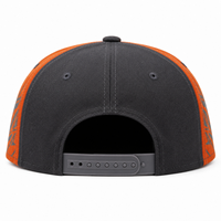 Casquette Snapback Bicolore Tendance Gris Foncé Orange avec Panneaux Personnalisés Brodés Visière Plate Style Hip Hop Fournisseur d'Usine ODM