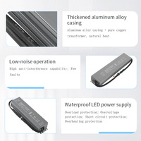 Alimentation LED étanche IP67 en aluminium 4-en-1 à tension constante, dimmable Triac DALI pour éclairage LED extérieur humide