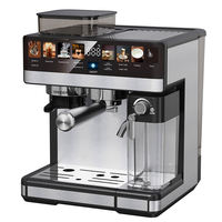 Cafetera Espresso Anbolife Bean to Cup, 20 Bares, 1350W, Control NTC, 20 Ajustes de Molienda, Pantalla Táctil, Tanque de Leche, OEM