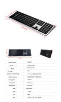 Clavier Bluetooth en gros pour distributeurs, appairage multi-appareils, clavier sans fil double mode Bluetooth et 2,4 GHz