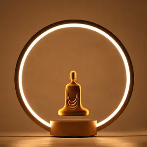 2021 New Desktop Home Decor Touch Control Floating Bedroom Magnetic Levitation Night Buddha Bedroom Light