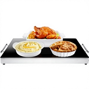 Placa Calentadora Comercial de Alimentos con Resistencia de 500W, Funcionamiento Continuo 24H, Ahorro de Energía, Bandeja de Calentamiento para Buffet con Vidrio Templado y Indicador, Gran Tamaño - Product Image 2