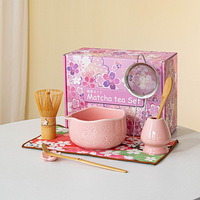 Ensemble de Luxe en Céramique de Qualité Supérieure pour Matcha : Fouet en Bambou Chasen Classique et Bol de 500 ml en Céramique de Qualité Alimentaire – Vente en Gros