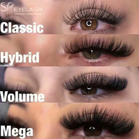 SP EYELASH Marque Privée Cils Volume Intense 0.03 0.05 0.07 0.1 Cils Individuels Russes en Cachemire Fournitures d'Extensions de Cils