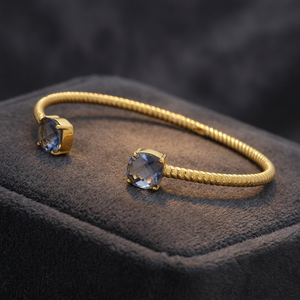 Bracelets indiens unisexes en laiton faits à la main, style ethnique, sertissage clos, plaqué or 24 carats, évaluation tierce partie, anniversaire - Product Image 3