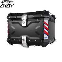 Nouvelle Sacoche Moto Étanche 36L Noire Gaufrée, Boîte de Rangement, Top Case Moto en Alliage d'Aluminium, Boîte Arrière Universelle