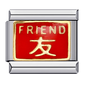 Bracelet modulaire italien en acier inoxydable rouge, élastique à assembler soi-même, motifs Cœur, Couronne, Papillon, Lèvres, Boule, Lettre, Aliment, Animal, Plante, Cadeau - Product Image 3