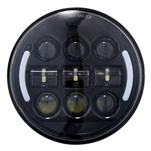 Moto Auto Motorcycle 5,75 "LED-Scheinwerfer für Harley Davidson Rocker C 2008-2011 Fernlicht Scheinwerfer Halo - Product Image 1