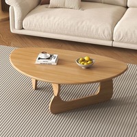 Mesa de Centro Japonesa de Diseño Alienígena en Madera Sólida para Sala de Estar y Balcón, Moderna, Lujosa y Sencilla, Mesa Triangular OEM