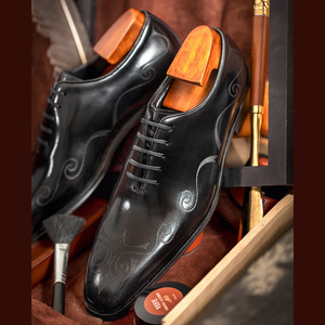 Bottes en cuir de style anglais pour hommes, fabriquées en cuir véritable de haute qualité, chaussures décontractées adaptées à un usage quotidien - Product Image 2