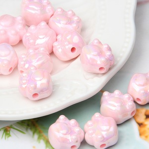 Nouvelles perles de patte de chat en acrylique pour bracelet à bricoler soi-même et fabrication de bijoux de chaîne de téléphone - Product Image 2