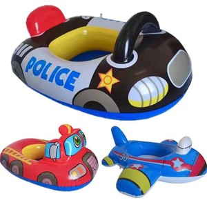 Flotador Inflable para Niños, Diseño de Vehículo de Dibujos Animados, Asiento Flotante para Bebés, para Piscina, Playa, Diversión Acuática de Verano - Product Image 1