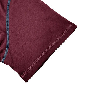 Hombres Casual Color a juego elástico Atlético Stand Collar Base camisa de manga corta Camiseta - Product Image 2